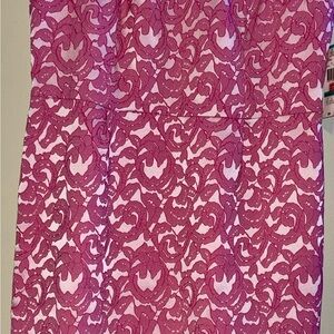 Black Label by Evan Picone Pink Two-Tone Lace Dress